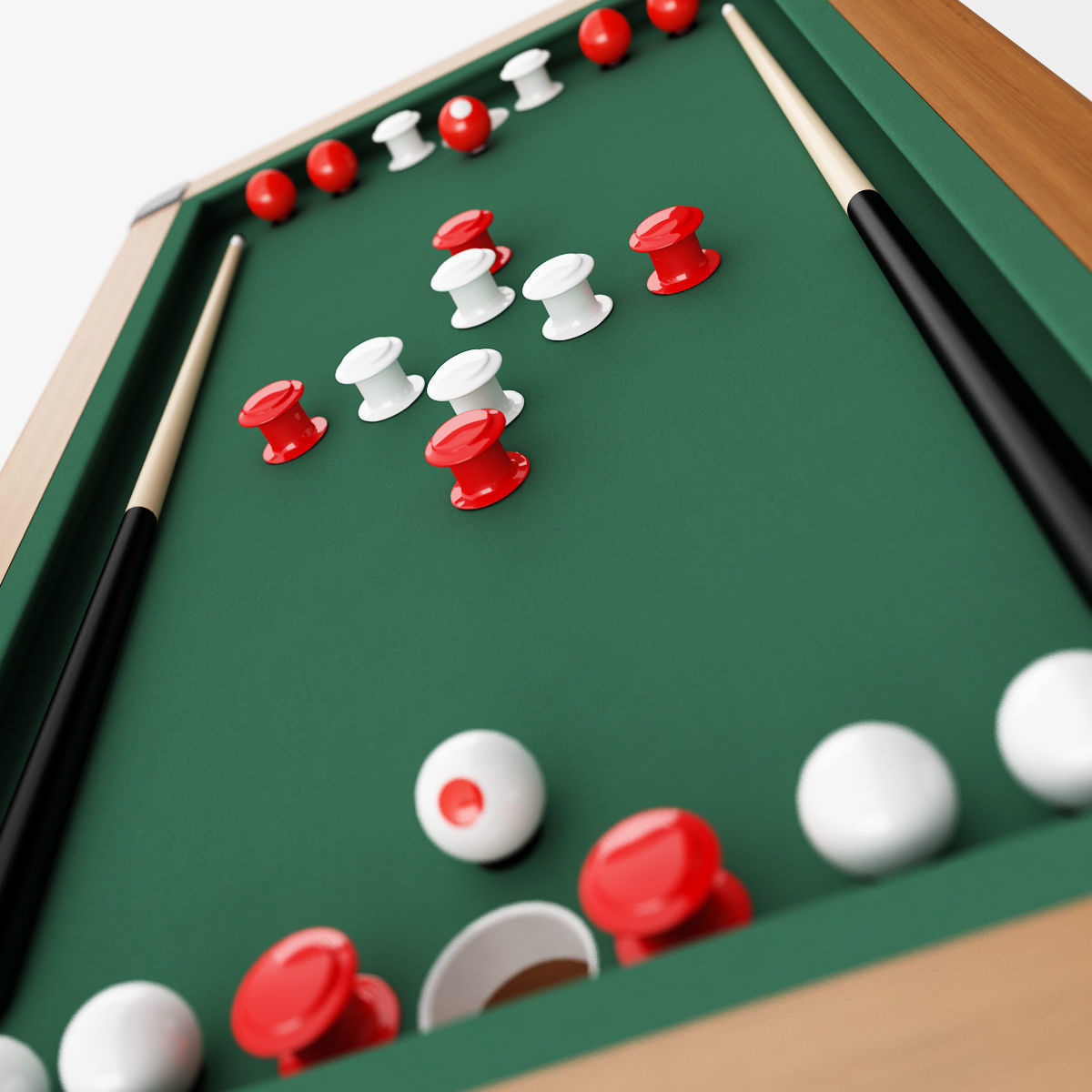 Bumper Pool Table 3D model_1