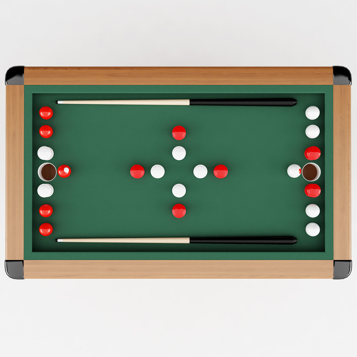 Bumper Pool Table 3D model_6