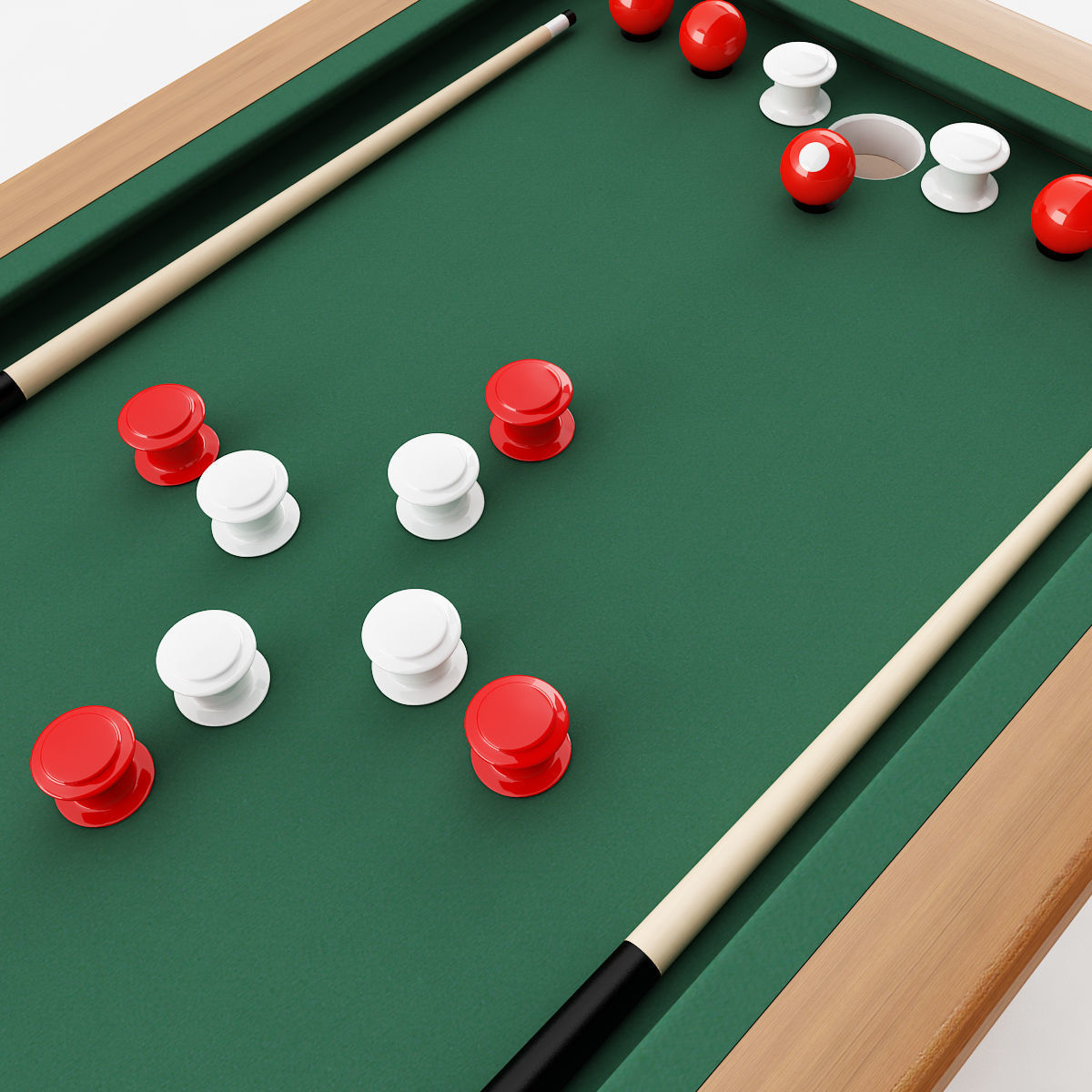Bumper Pool Table 3D model_5