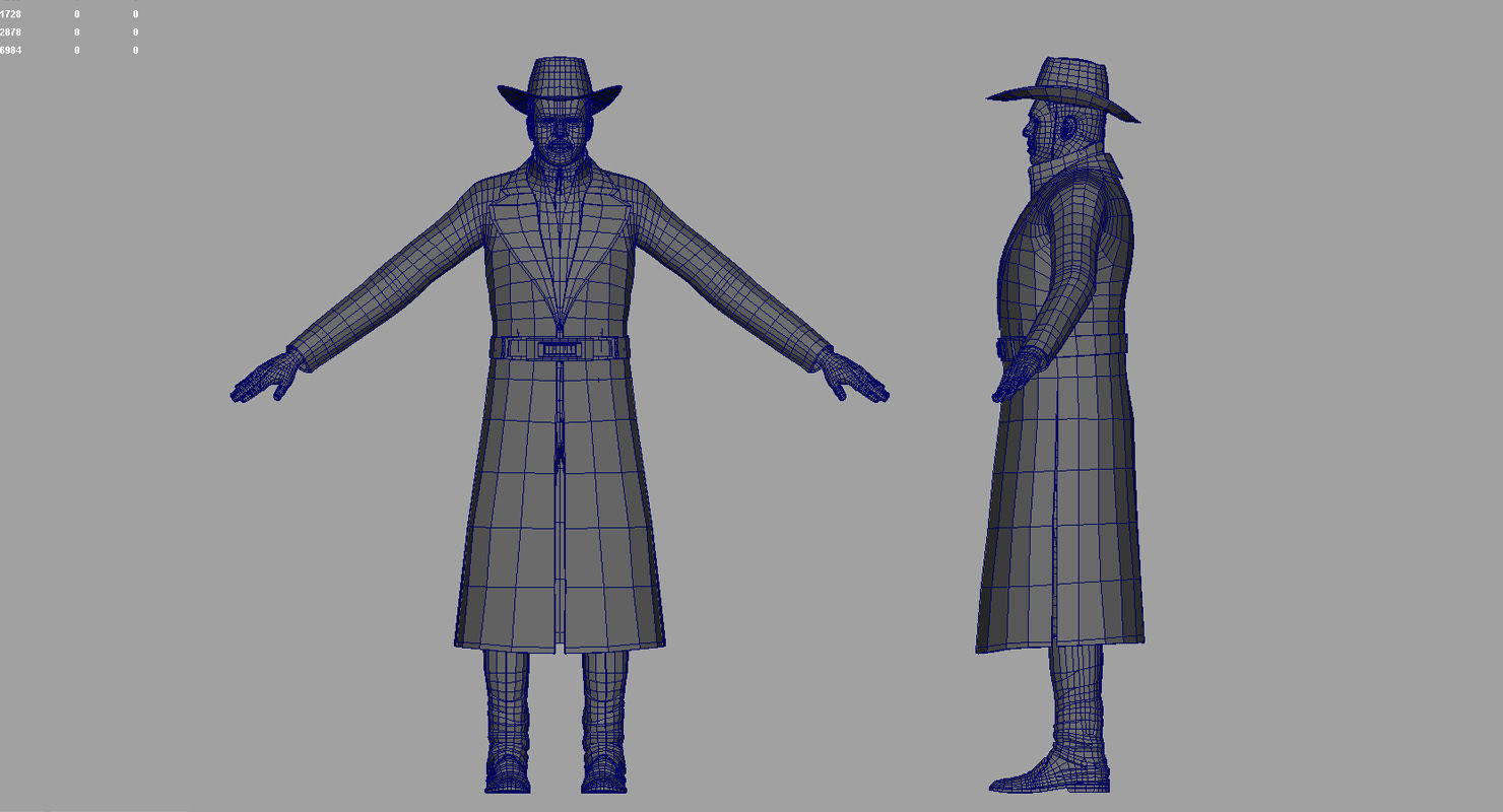 cow boy 3d model 3D model_3