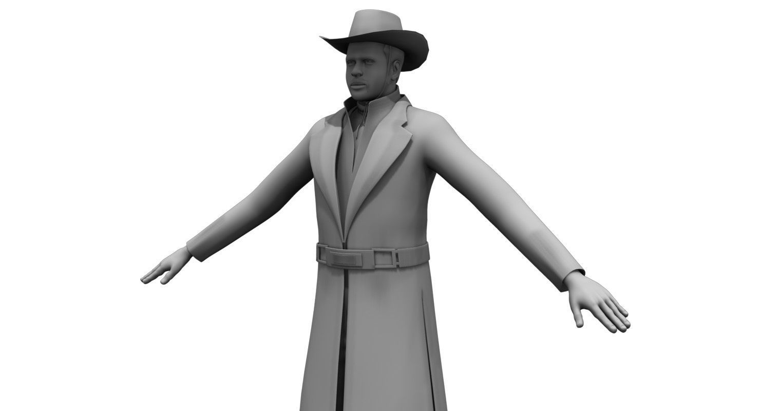 cow boy 3d model 3D model_1