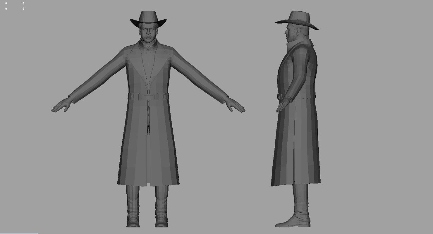 cow boy 3d model 3D model_2