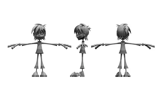 jessy boy cartoon 3d model 3D model