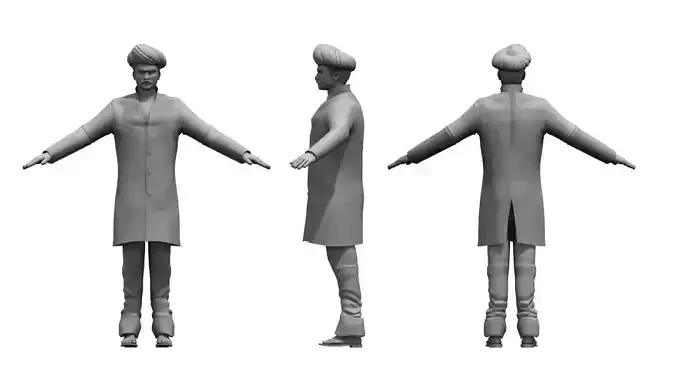 india man 3d model