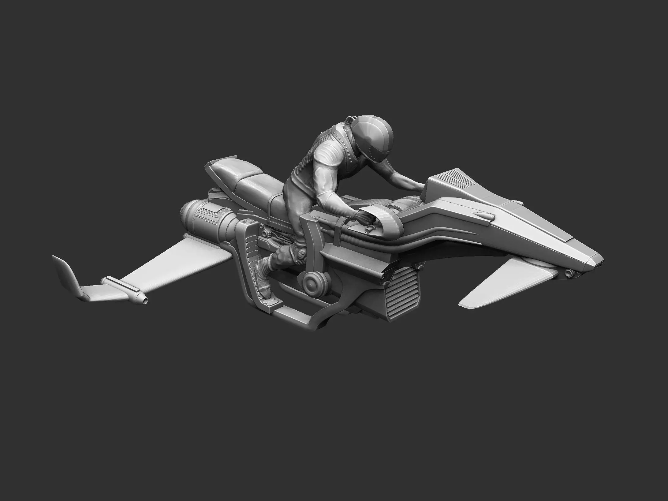 Motorcycle of the future 3D print model