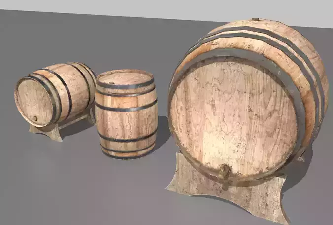 Old Wooden Barrels 2