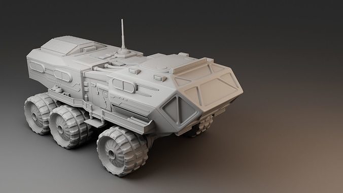 All-terrain vehicle for research 3D print model