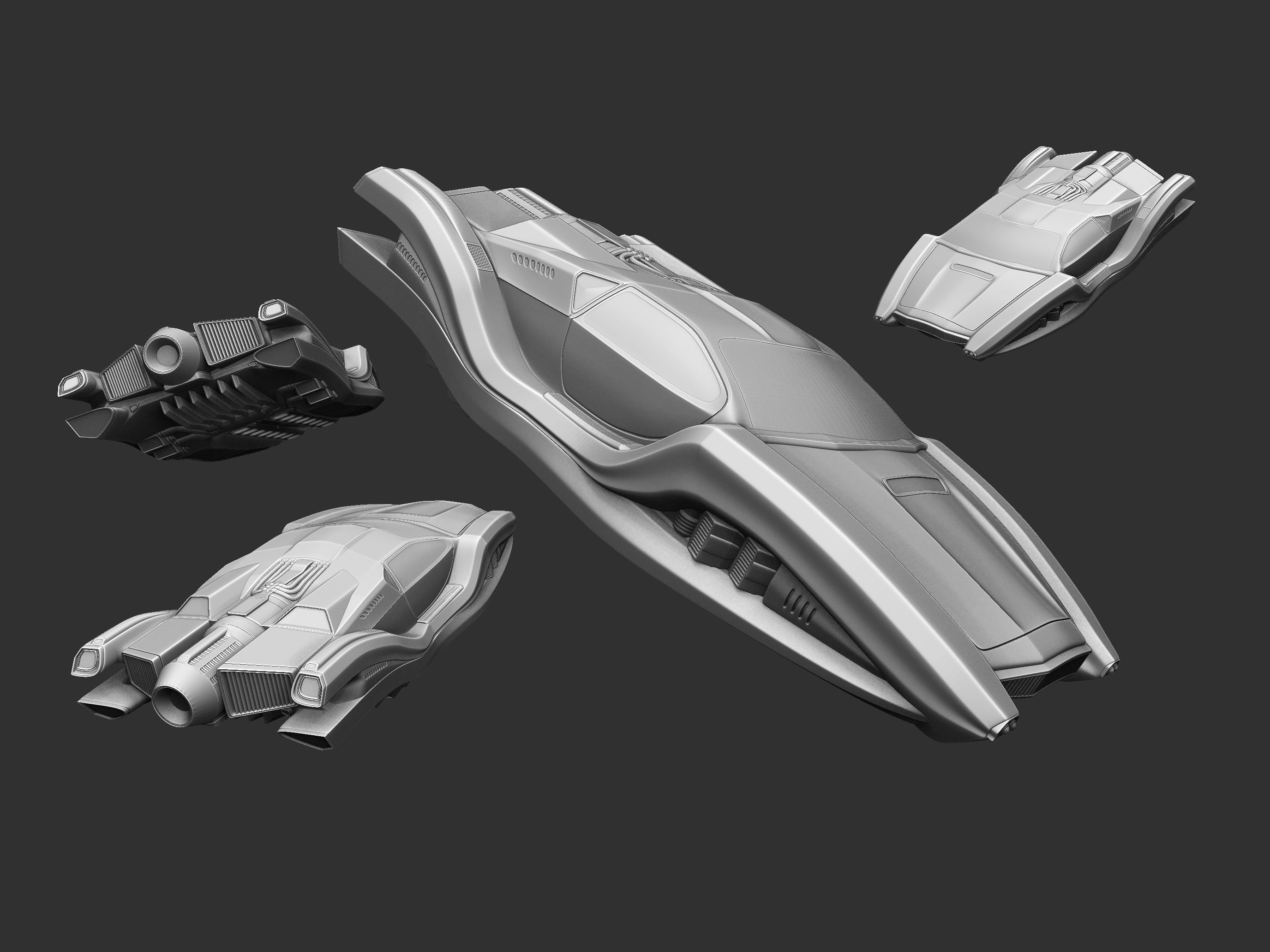 Car of the future 3D print model_4