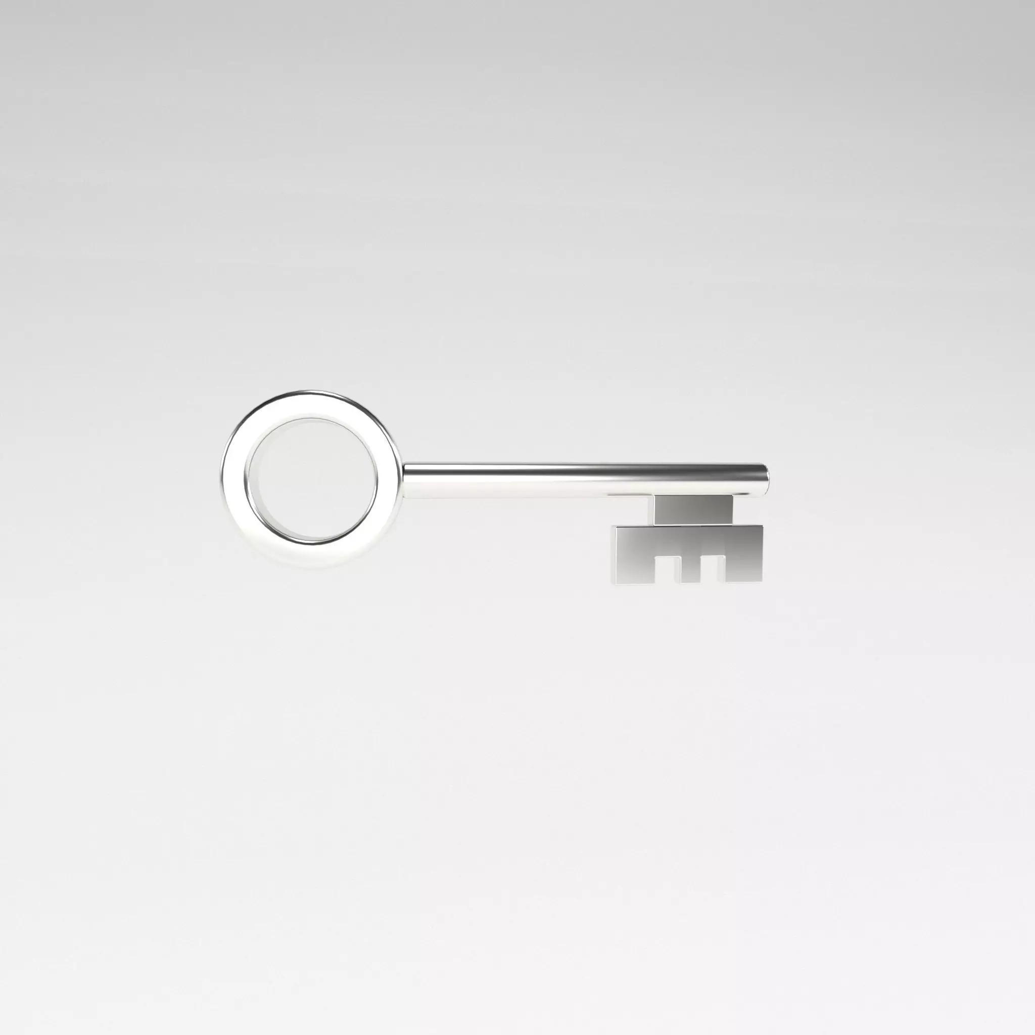 Cartoon Key v2 002 Low-poly 3D model_0