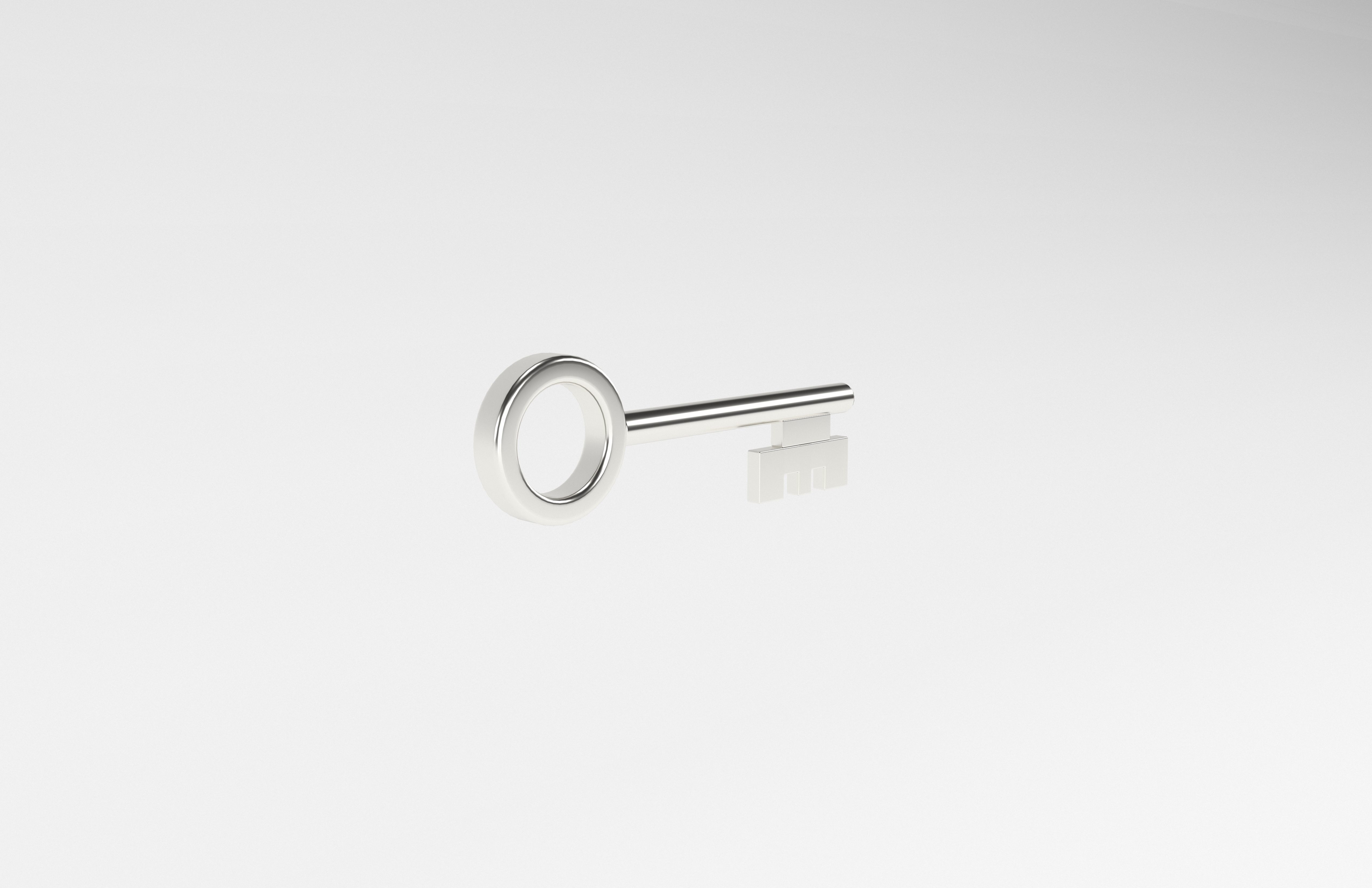 Cartoon Key v2 002 Low-poly 3D model_3