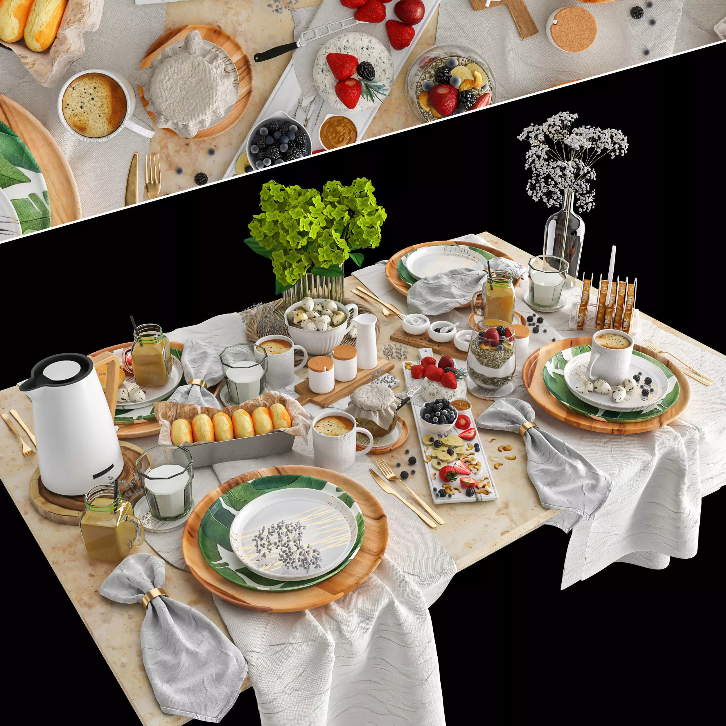 Breakfast and Cutlery 3D model_0