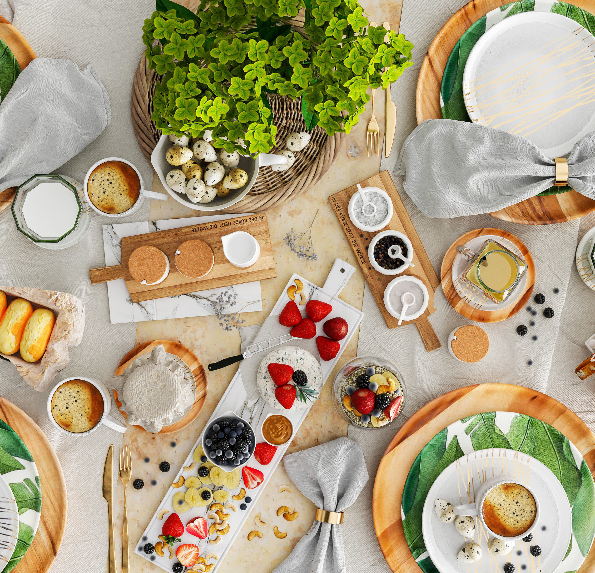 Breakfast and Cutlery 3D model_1