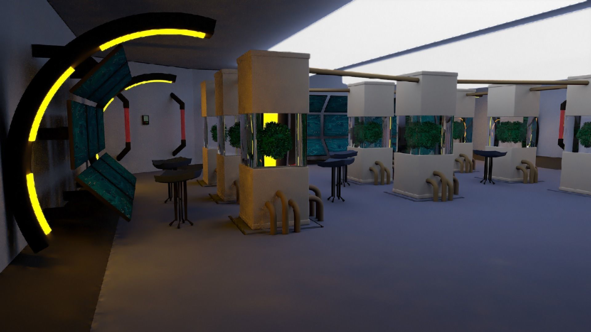 Scifi laboratory - low poly Low-poly 3D model_8