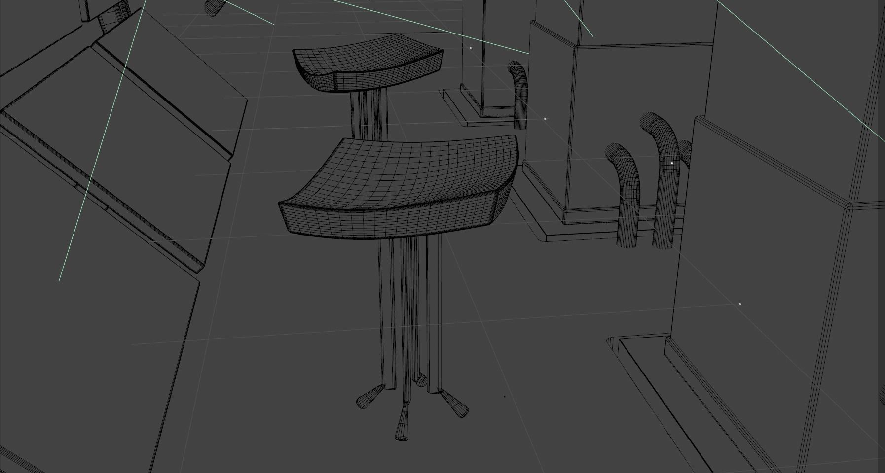 Scifi laboratory - low poly Low-poly 3D model_11