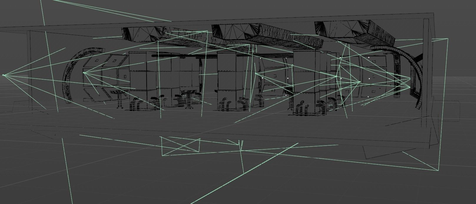 Scifi laboratory - low poly Low-poly 3D model_9