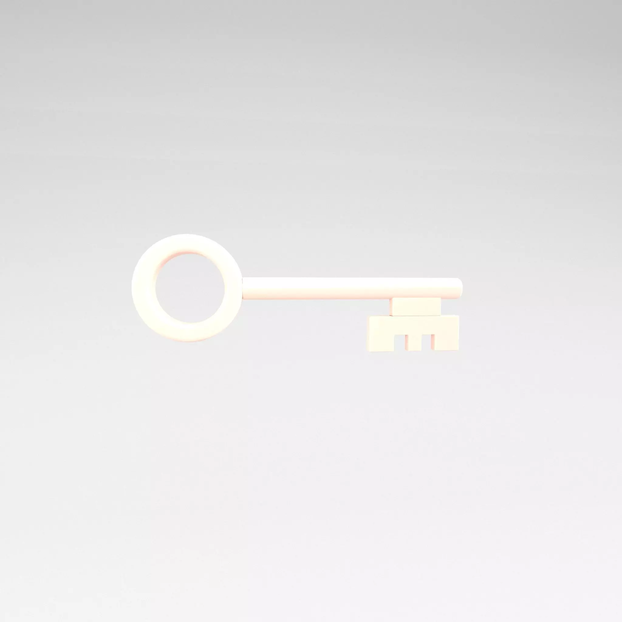 Cartoon Key v2 006 Low-poly 3D model_0