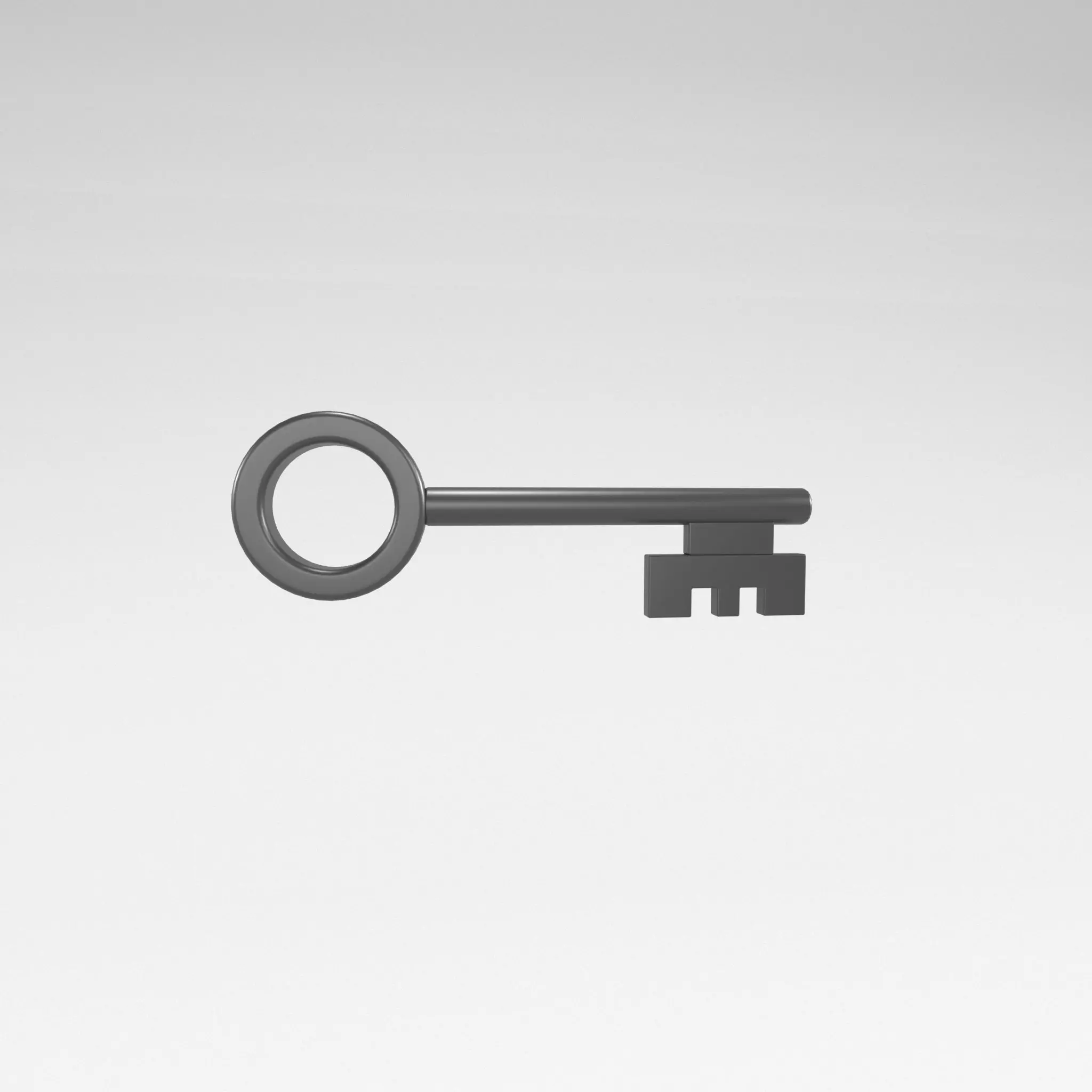 Cartoon Key v2 007 Low-poly 3D model_0