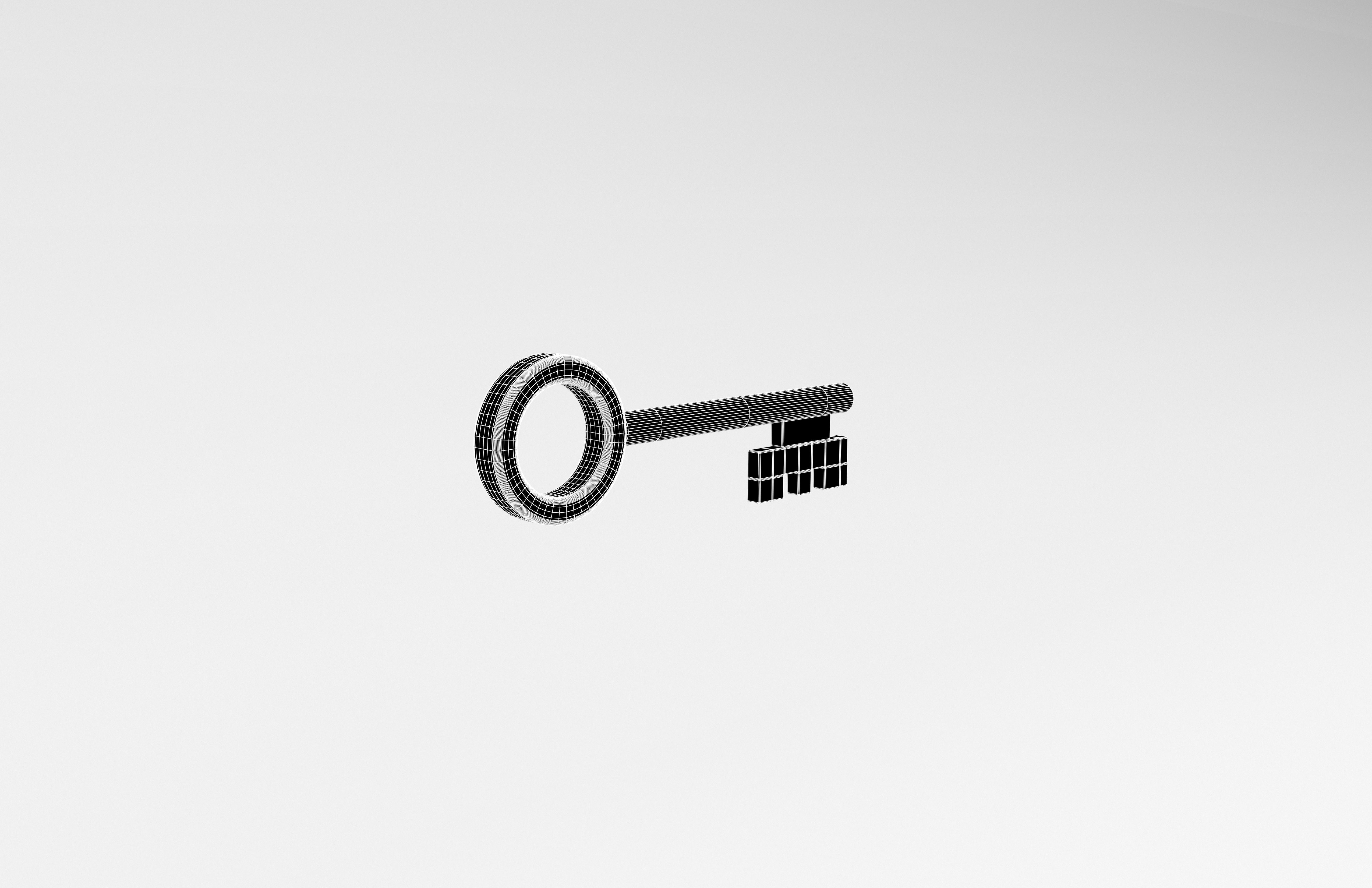 Cartoon Key v2 007 Low-poly 3D model_7