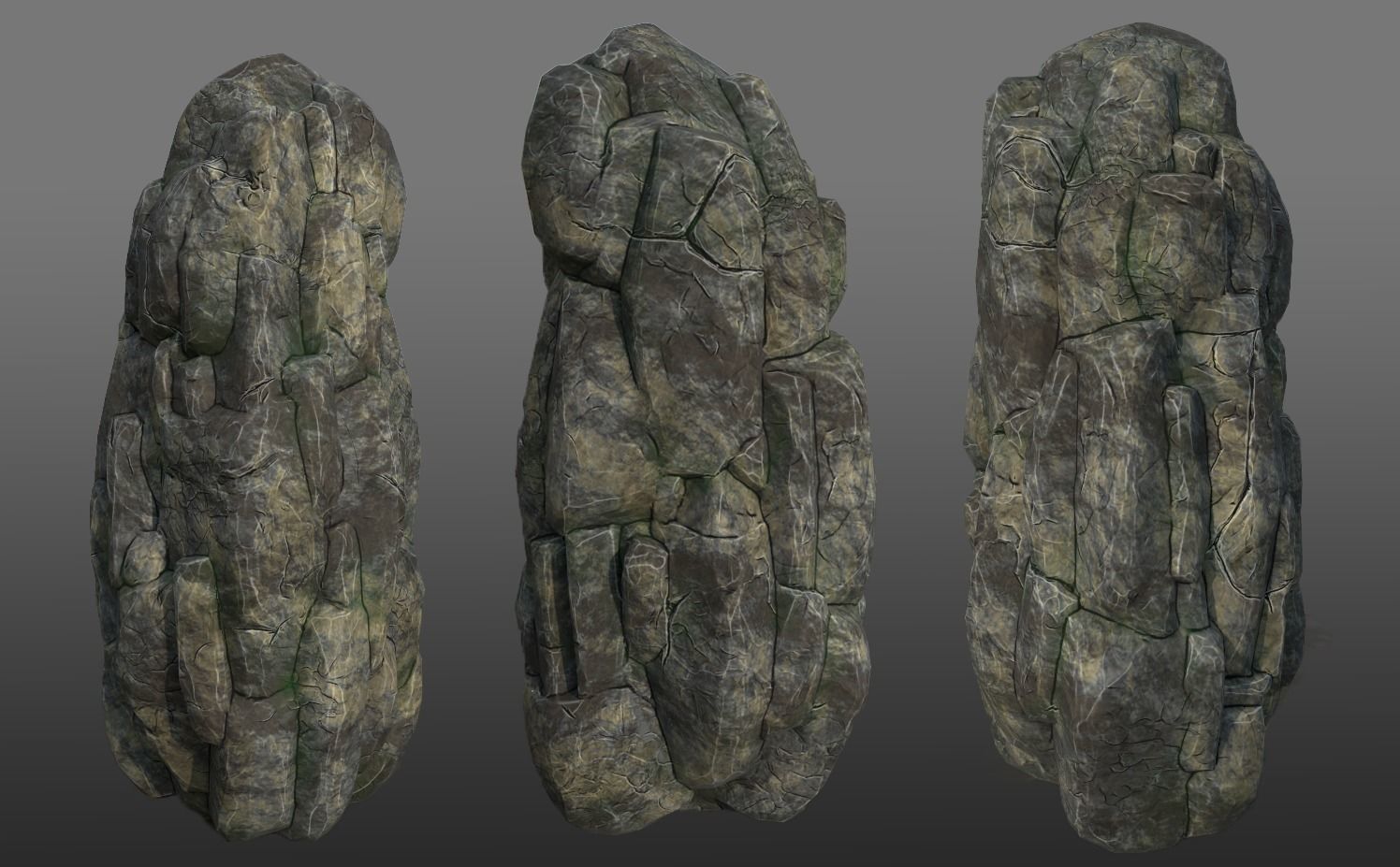 Modular original Rocks Low-poly 3D model_2