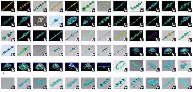 1500 Women bracelets 3dm bulk collection 