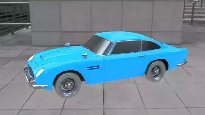 Aston Martin DB5 Low-poly 3D model