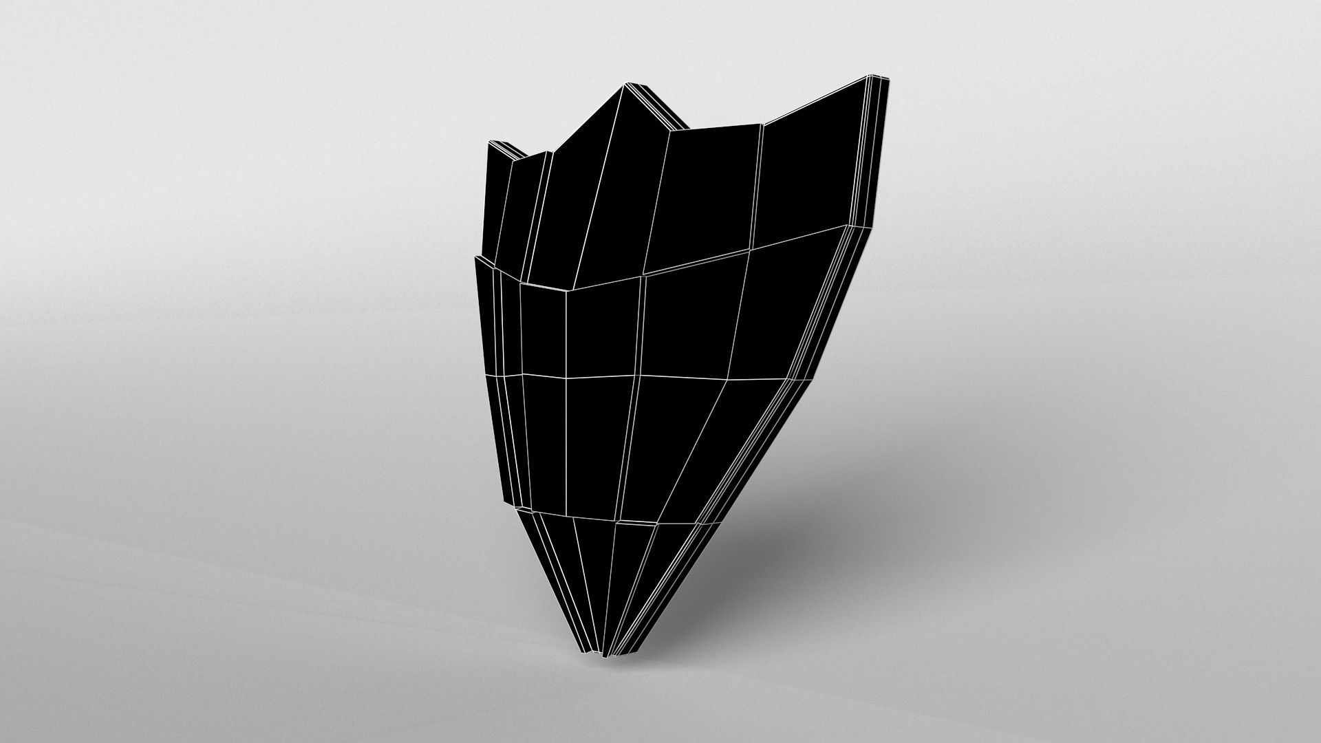 Lowpoly Shield 004 Low-poly 3D model_6