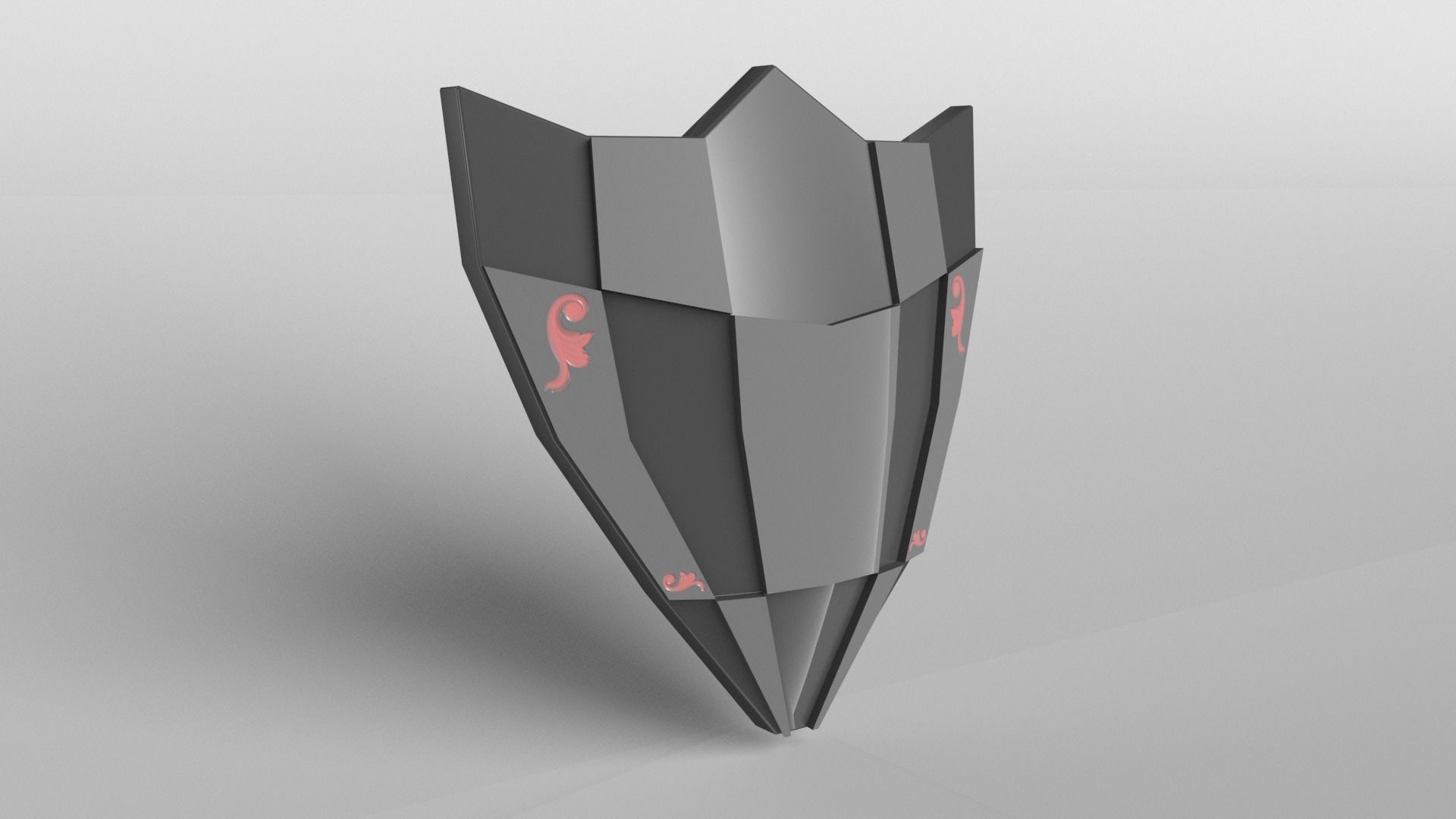 Lowpoly Shield 004 Low-poly 3D model_3