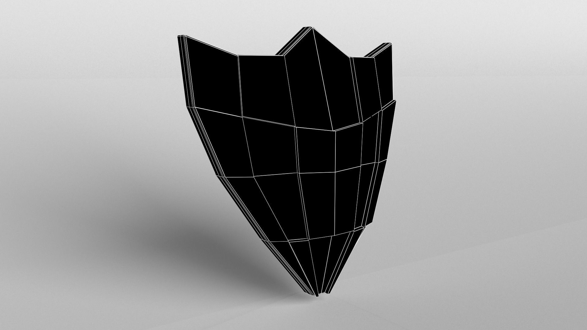 Lowpoly Shield 004 Low-poly 3D model_7