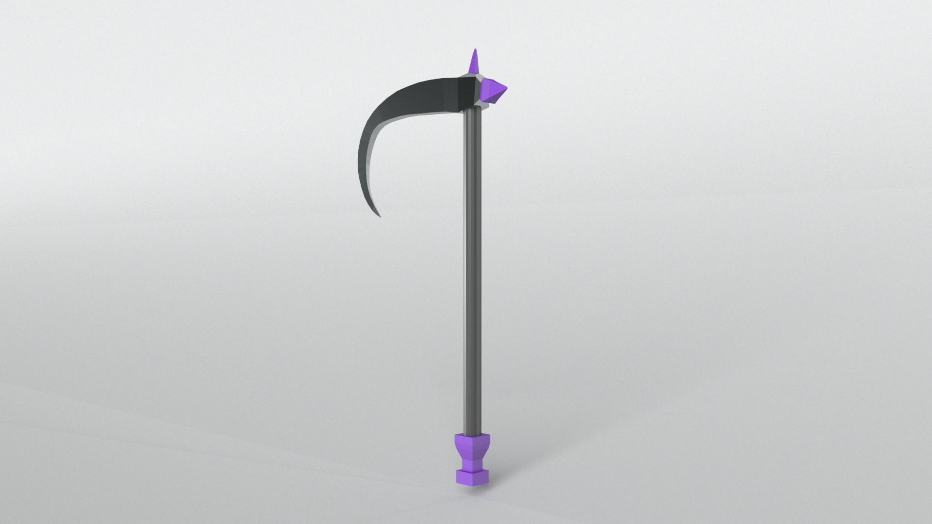 Lowpoly Sickle 004 Free low-poly 3D model_2