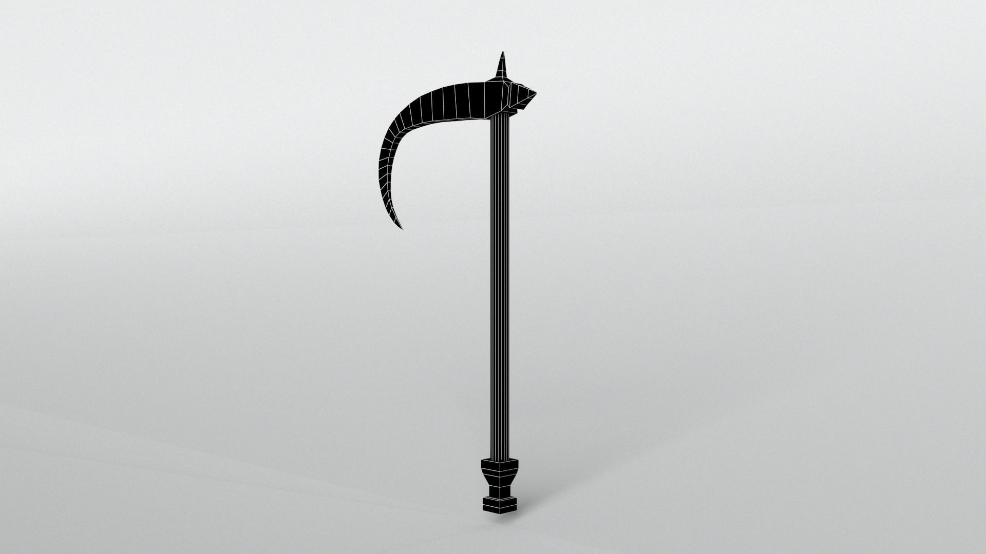 Lowpoly Sickle 004 Free low-poly 3D model_6