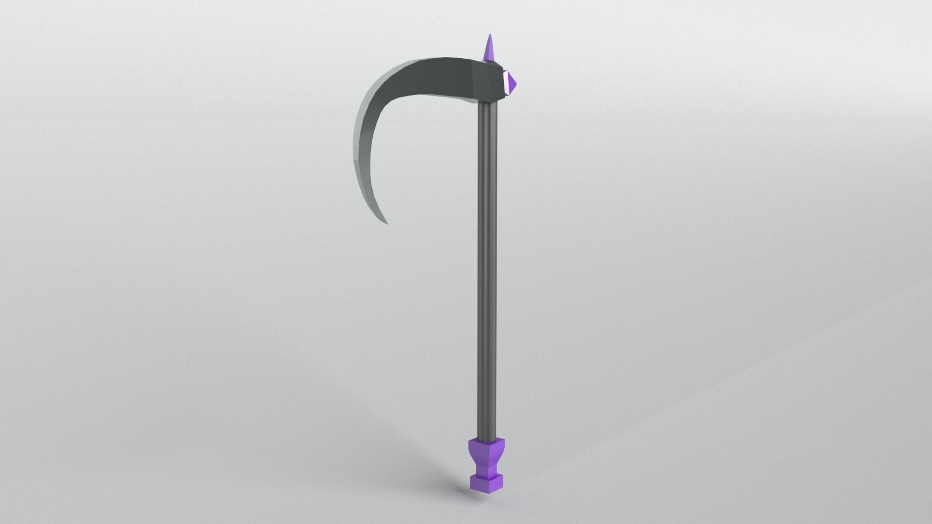 Lowpoly Sickle 004 Free low-poly 3D model_3