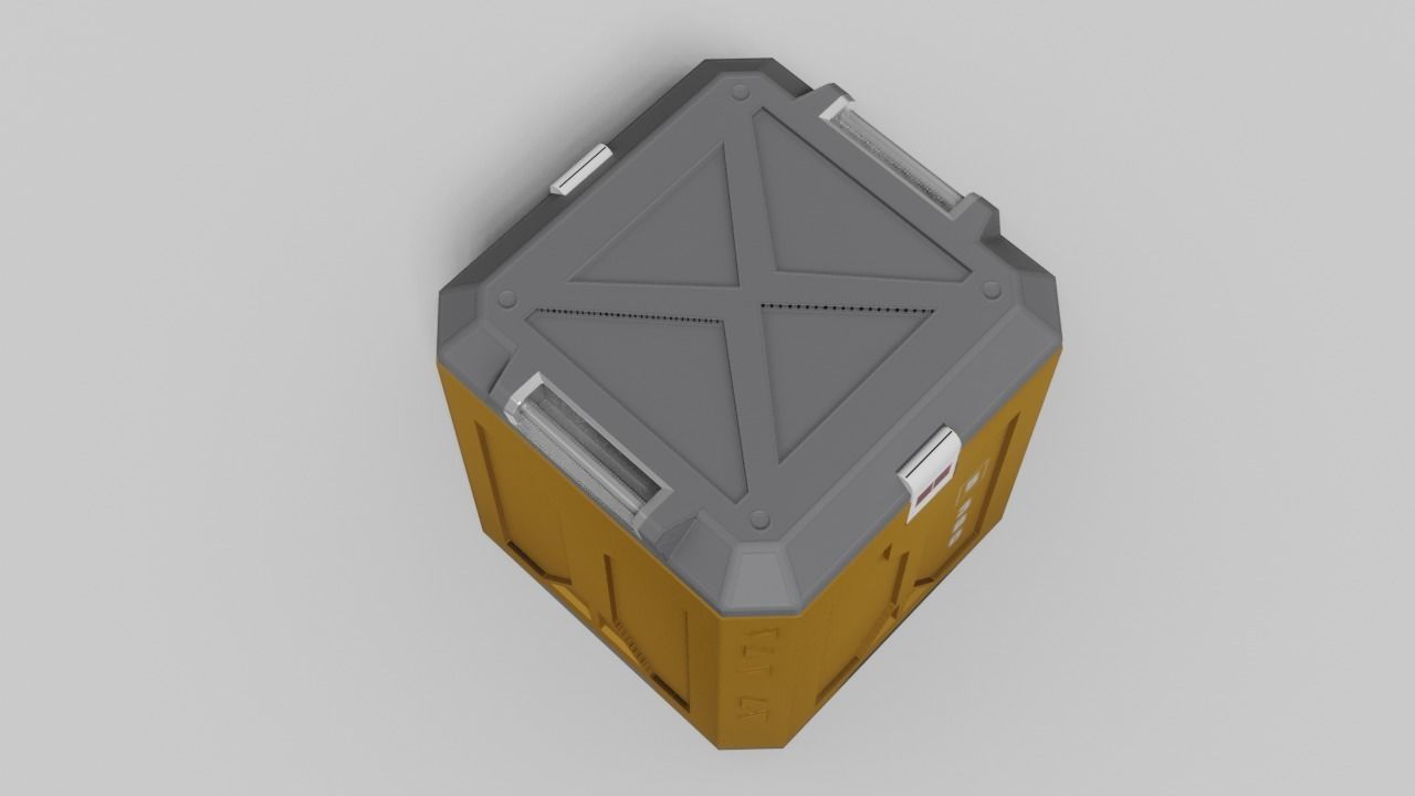 Sci fi Box Game Ready PBR Textures Low-poly 3D model Low-poly 3D model_14