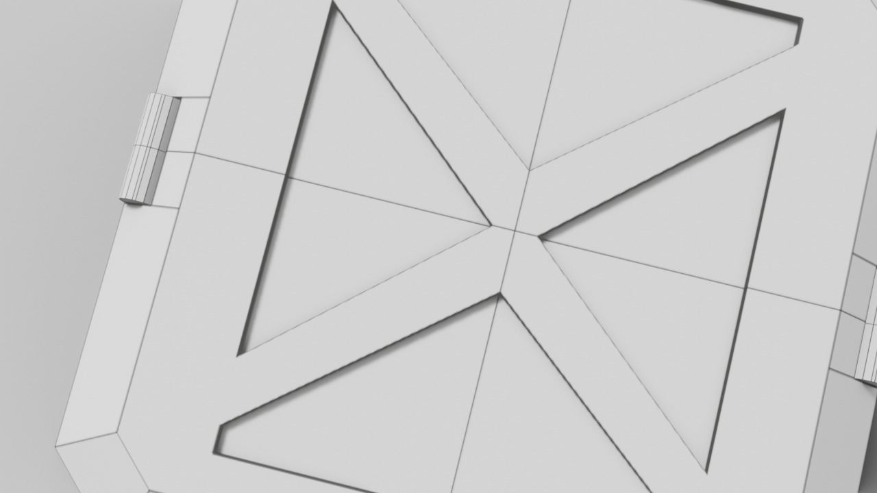 Sci fi Box Game Ready PBR Textures Low-poly 3D model Low-poly 3D model_23