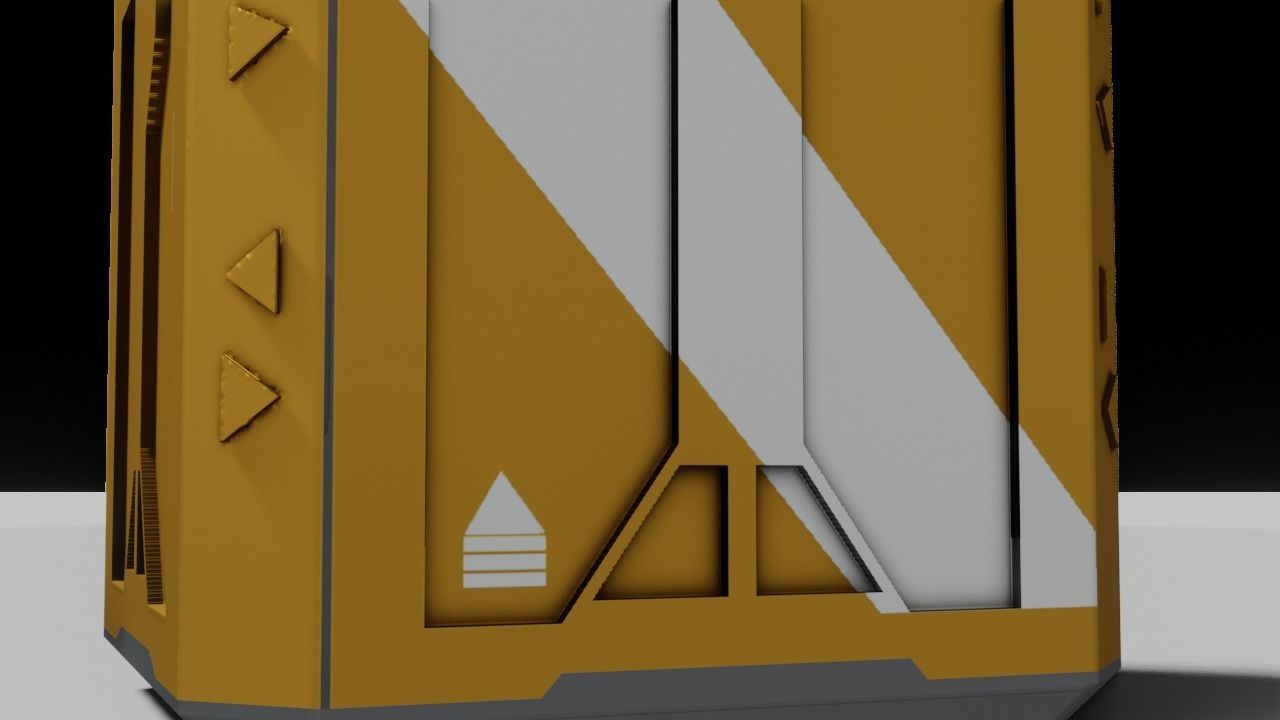Sci fi Box Game Ready PBR Textures Low-poly 3D model Low-poly 3D model_20