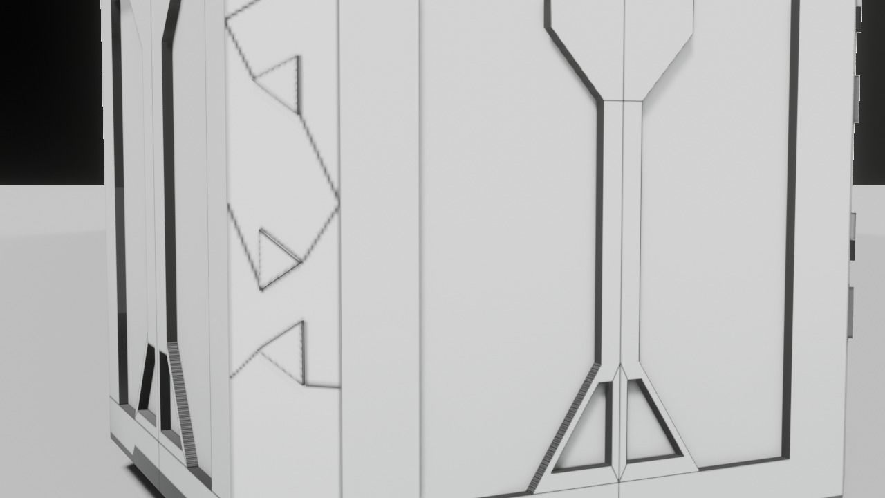 Sci fi Box Game Ready PBR Textures Low-poly 3D model Low-poly 3D model_17