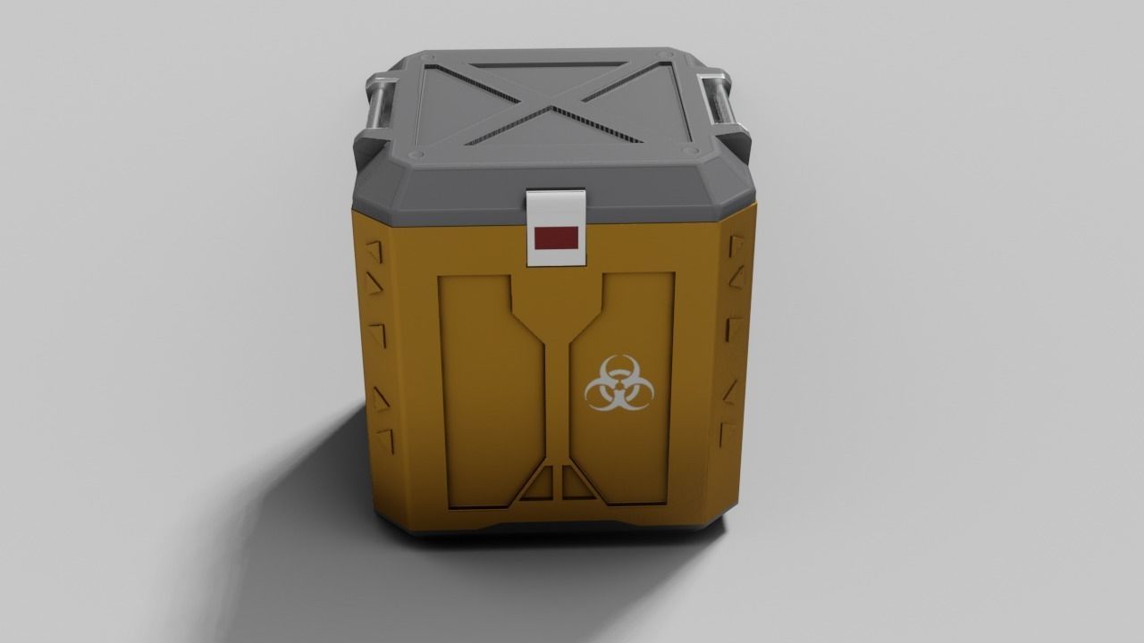 Sci fi Box Game Ready PBR Textures Low-poly 3D model Low-poly 3D model_6