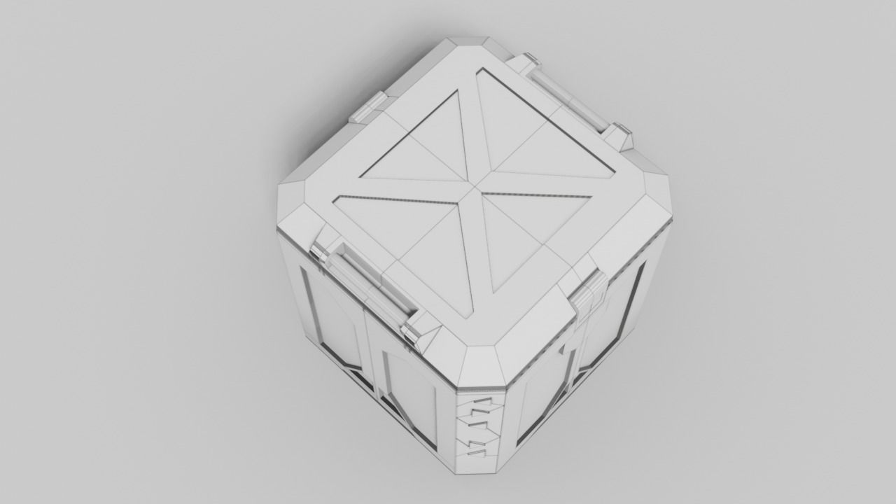 Sci fi Box Game Ready PBR Textures Low-poly 3D model Low-poly 3D model_15