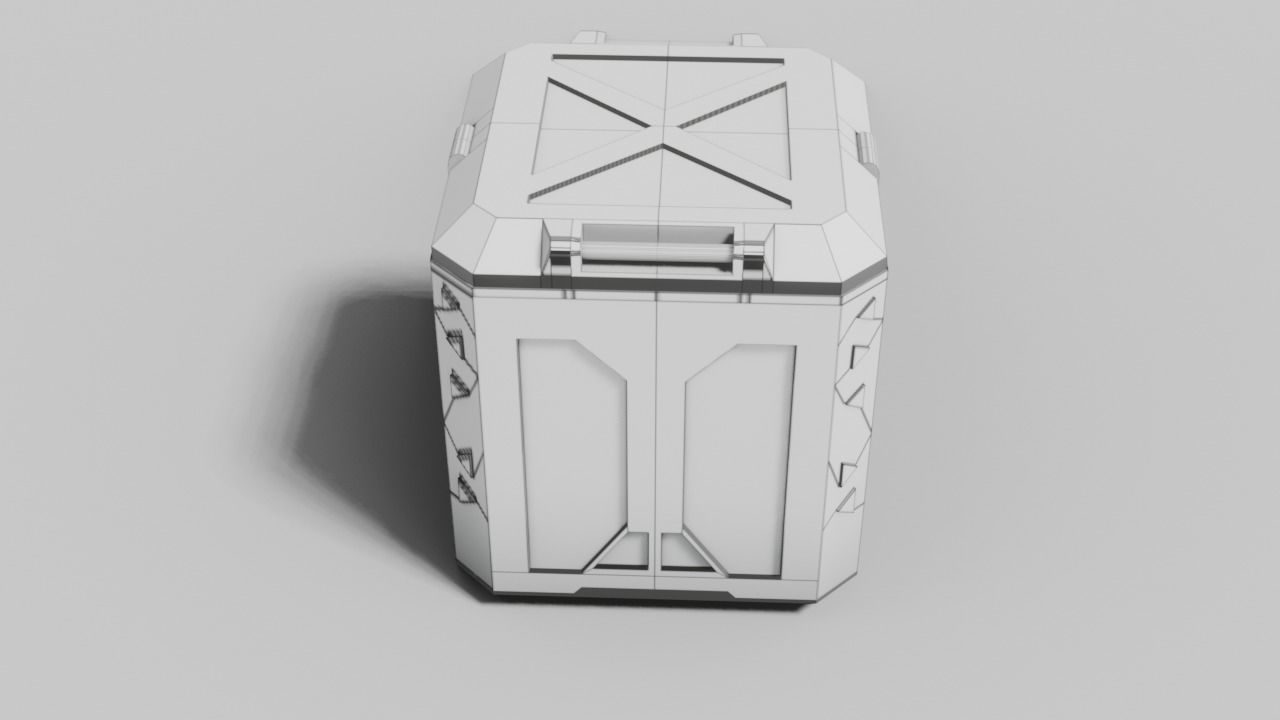 Sci fi Box Game Ready PBR Textures Low-poly 3D model Low-poly 3D model_11