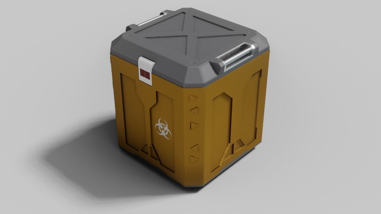 Sci fi Box Game Ready PBR Textures Low-poly 3D model Low-poly 3D model_8