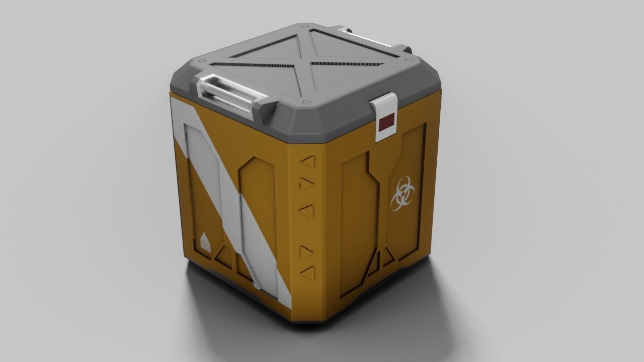 Sci fi Box Game Ready PBR Textures Low-poly 3D model Low-poly 3D model_4
