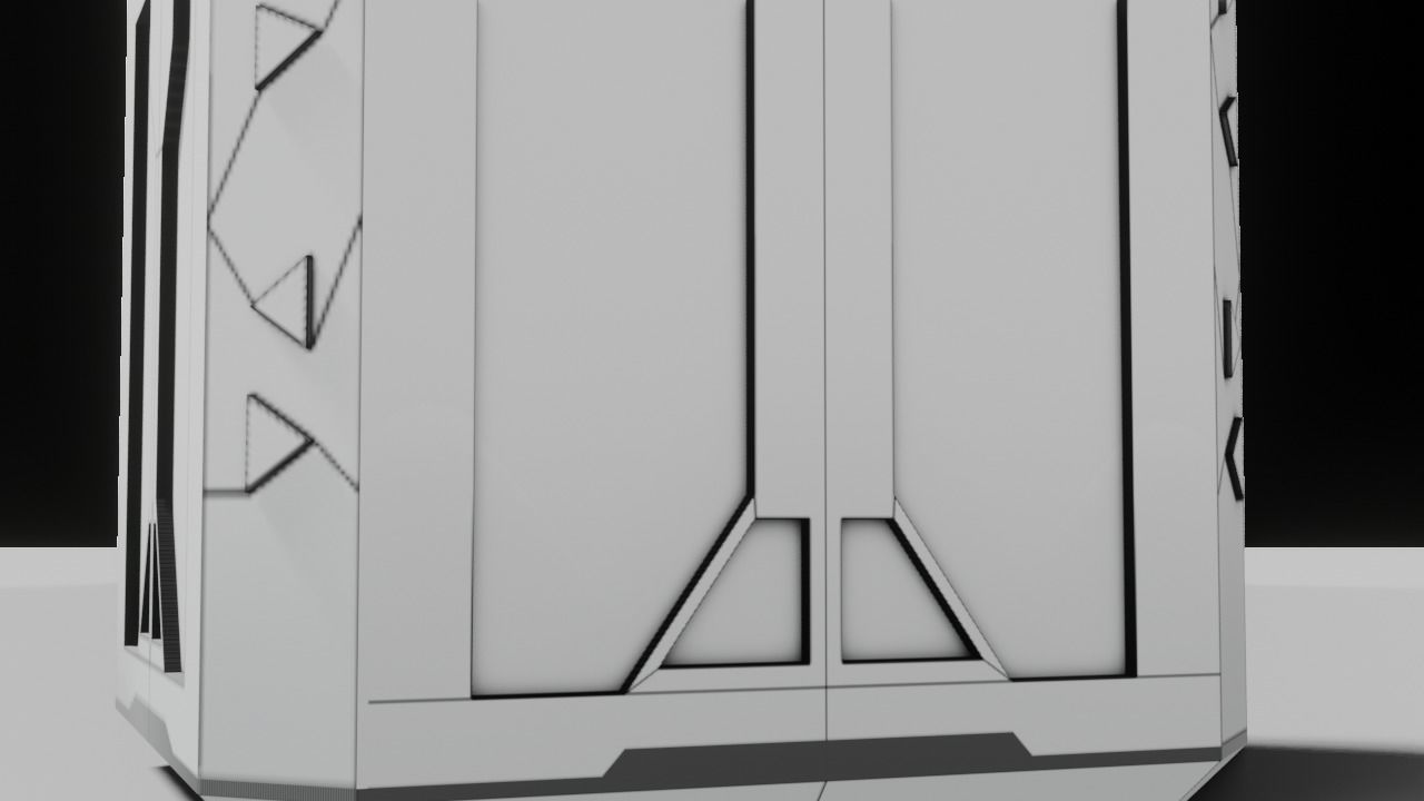 Sci fi Box Game Ready PBR Textures Low-poly 3D model Low-poly 3D model_21