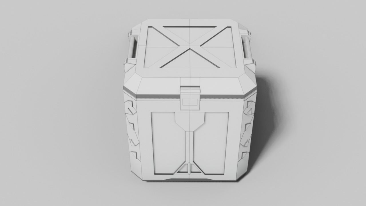Sci fi Box Game Ready PBR Textures Low-poly 3D model Low-poly 3D model_13