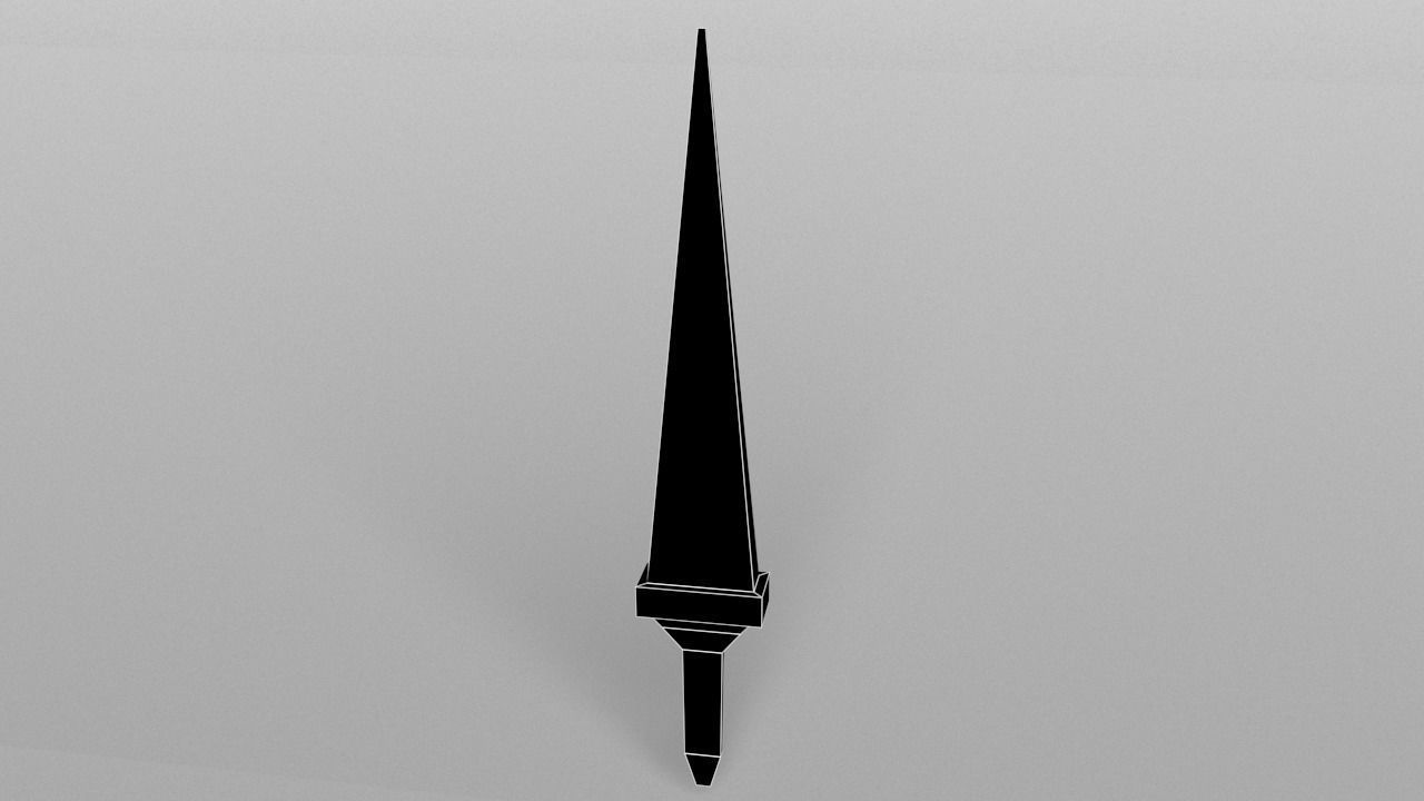 Lowpoly Sword 002 Free low-poly 3D model_5