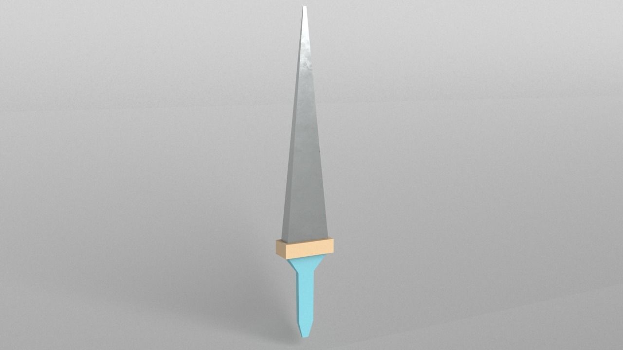 Lowpoly Sword 002 Free low-poly 3D model_2