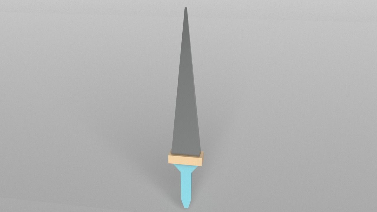 Lowpoly Sword 002 Free low-poly 3D model_1