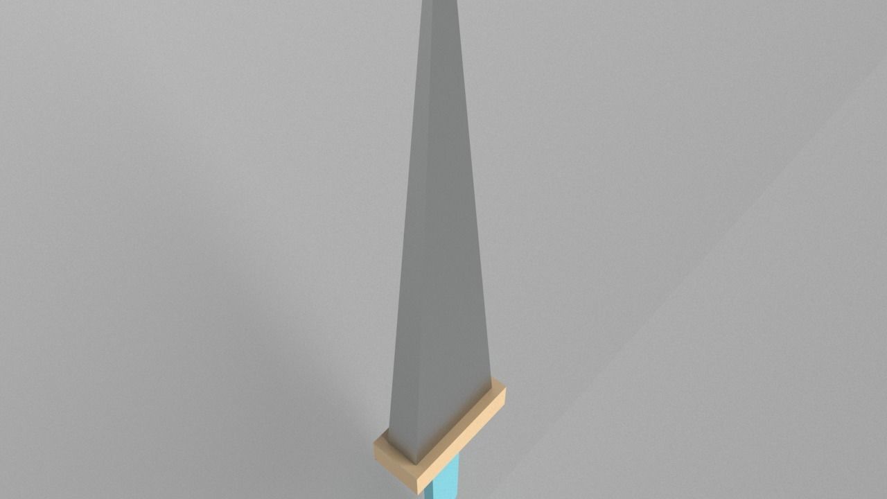 Lowpoly Sword 002 Free low-poly 3D model_3