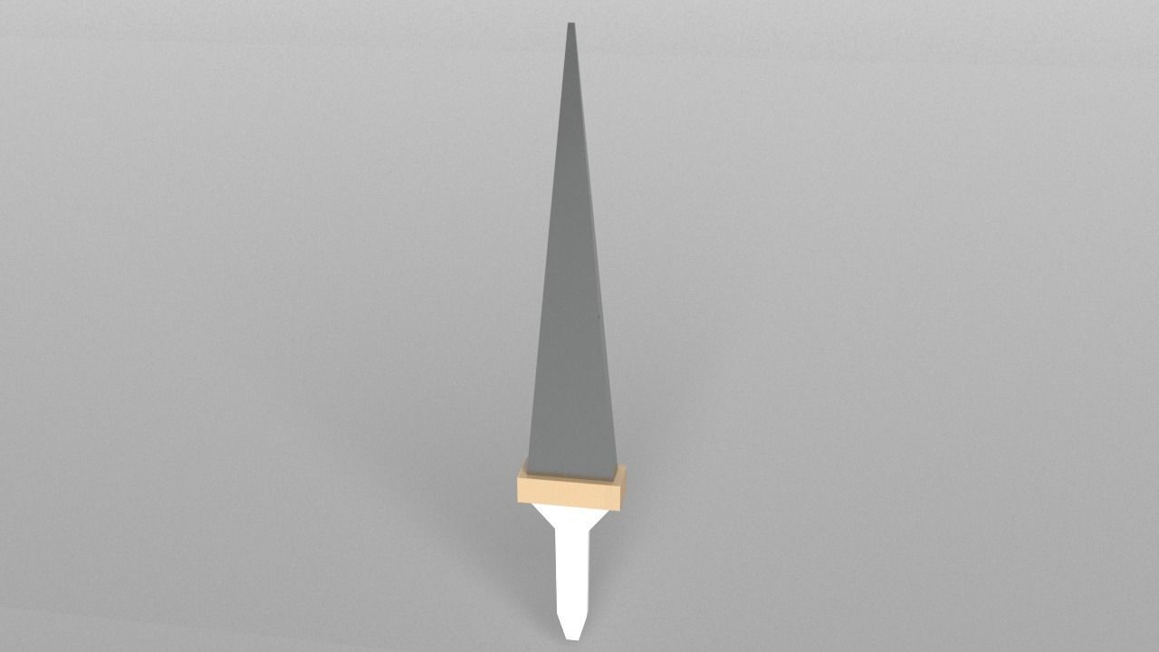 Lowpoly Sword 003 Free low-poly 3D model_1
