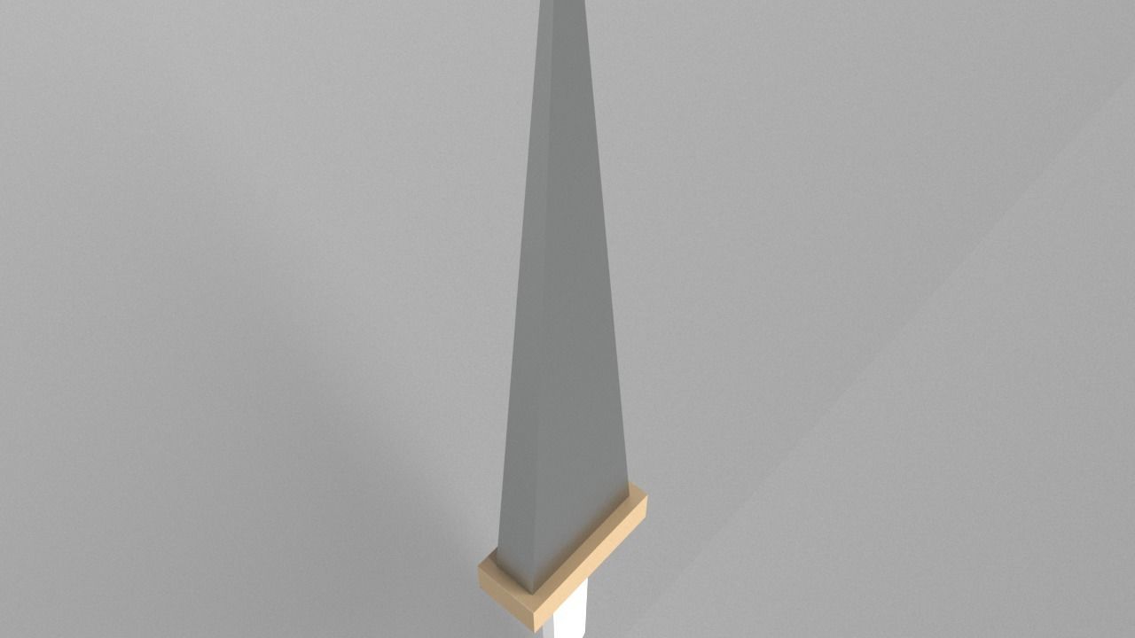 Lowpoly Sword 003 Free low-poly 3D model_3