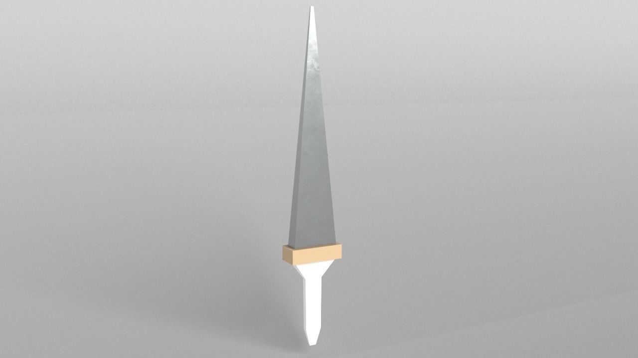 Lowpoly Sword 003 Free low-poly 3D model_2