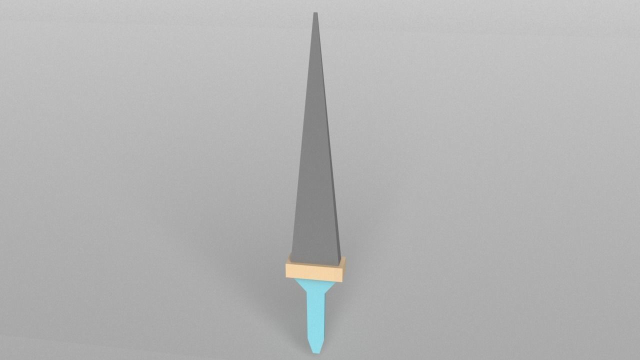 Lowpoly Sword 008 Free low-poly 3D model_1